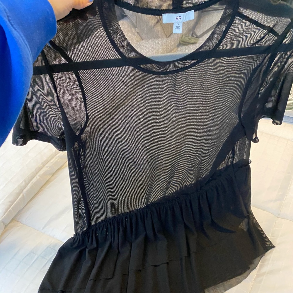 Sheer Asymmetrical Ruffle Shirt from BP - Picture 4 of 6